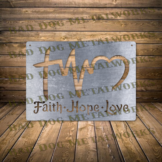 Faith, Hope, Love - Dxf and Svg