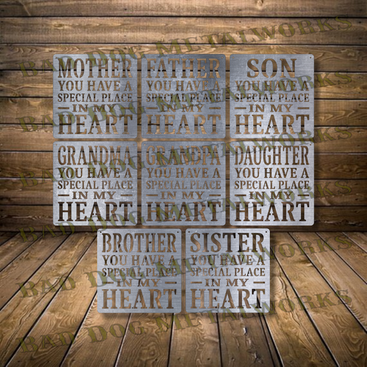 Family You Have a Special Place in My Heart Bundle - Dxf and Svg
