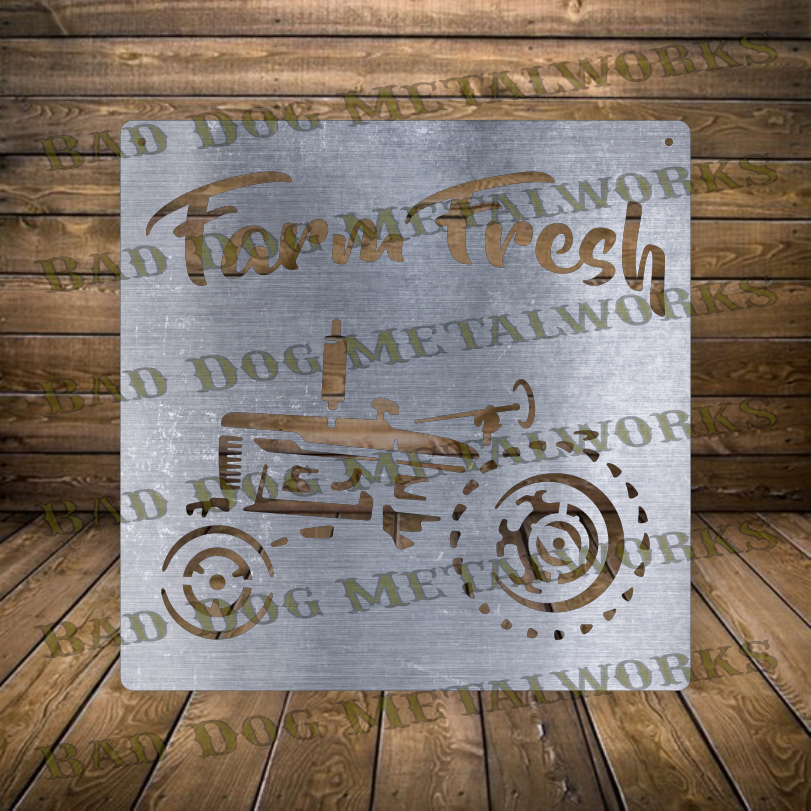 Farm Fresh Tractor - Dxf and Svg
