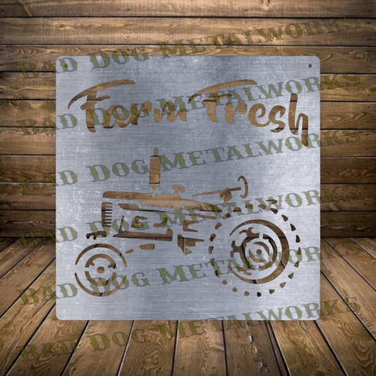 Farm Fresh Tractor - Dxf and Svg