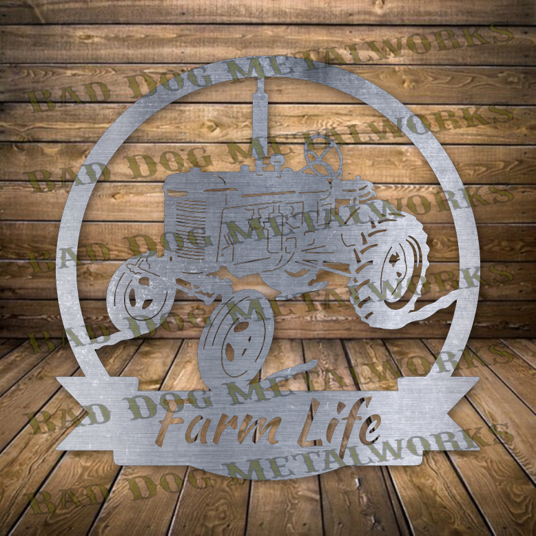 Farm Life Tractor - Dxf and Svg