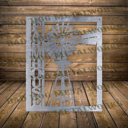 Farmhouse Windmill - Dxf and Svg