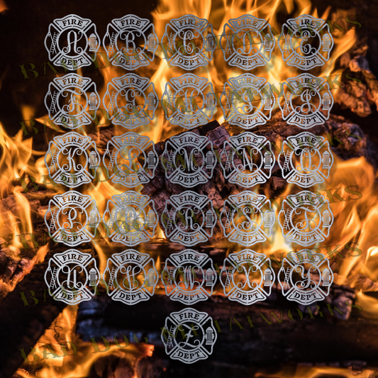 Fireman's Maltese Cross Monogram Set - Dxf and Svg