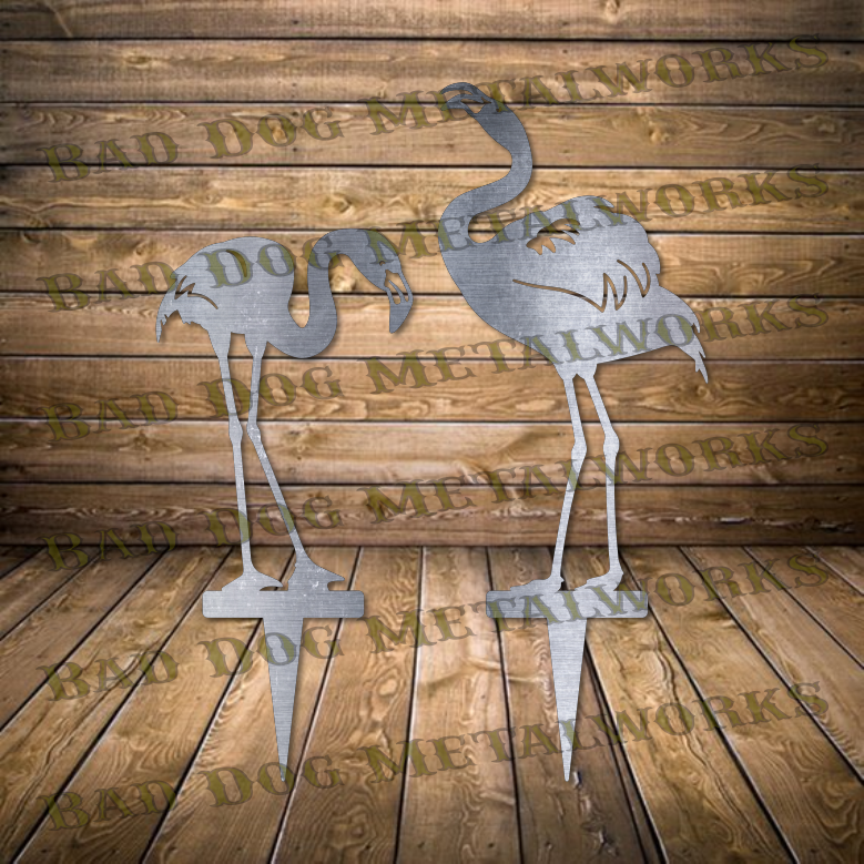 Flamingo Garden Stakes - Dxf and Svg