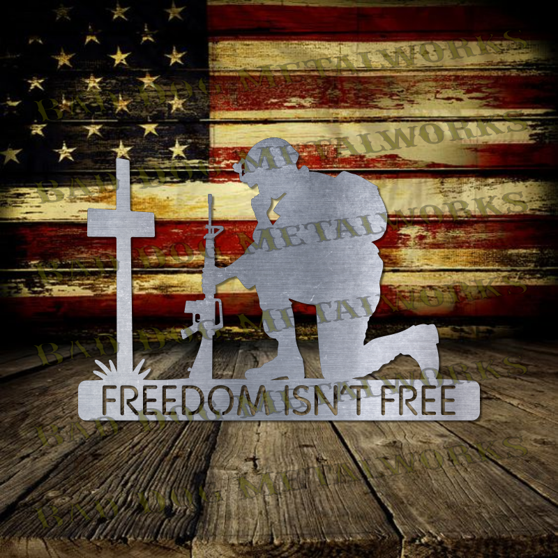 Freedom Isn't Free Soldier - Dxf and Svg