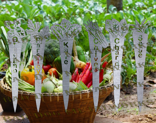 Vegetable Garden Stakes (Set 7) - Svg and Dxf