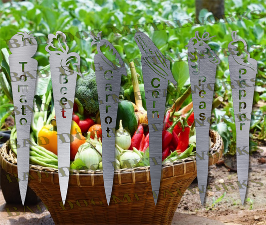 Vegetable Garden Stakes (Set 1) - Dxf and Svg