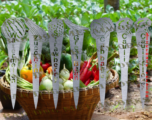 Vegetable Garden Stakes (Set 3) - Dxf and Svg