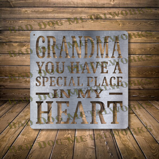 Grandma You Have a Special Place in My Heart - Dxf and Svg
