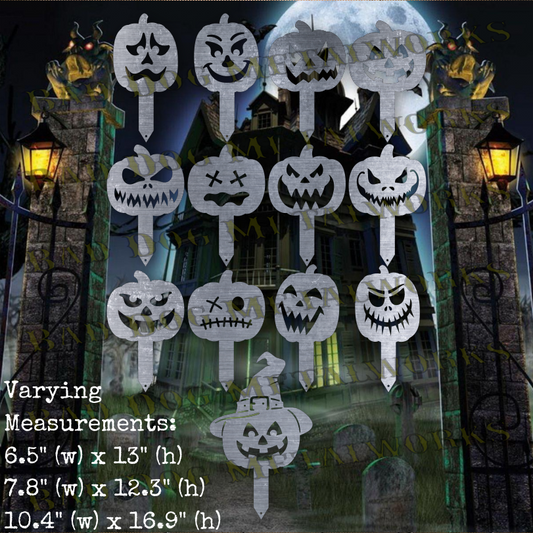 Halloween Pumpkin Yard Stakes - Dxf and Svg
