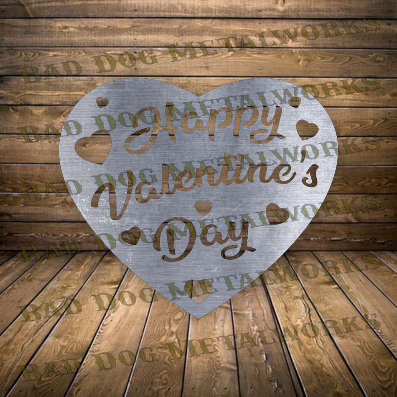 Happy Valentine's Day Heart - Dxf and Svg