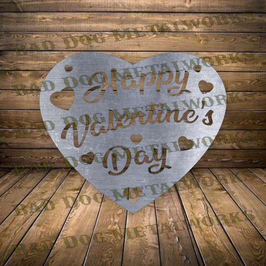 Happy Valentine's Day Heart - Dxf and Svg