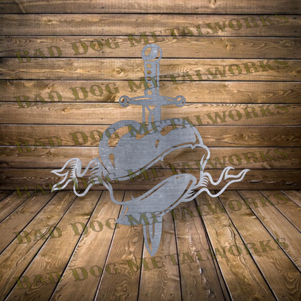 Heart and Dagger - Dxf and Svg – Bad Dog Metalworks