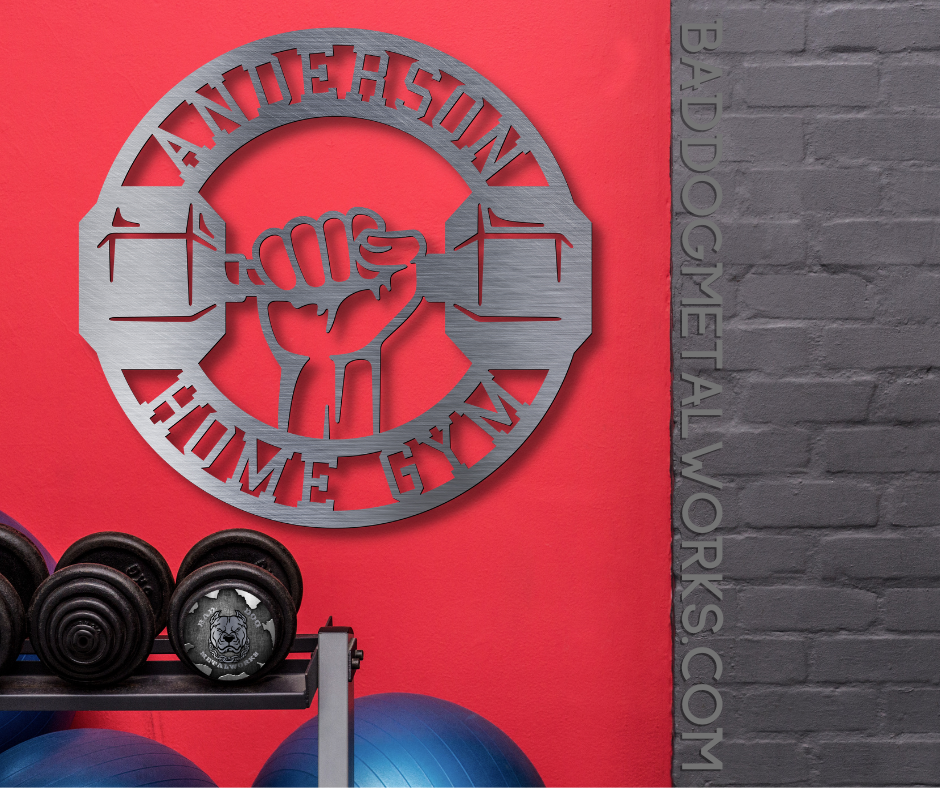 Personalized Home Gym Dumbbell Monogram