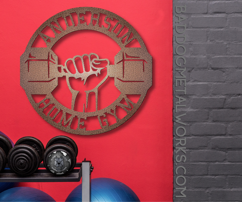 Personalized Home Gym Dumbbell Monogram