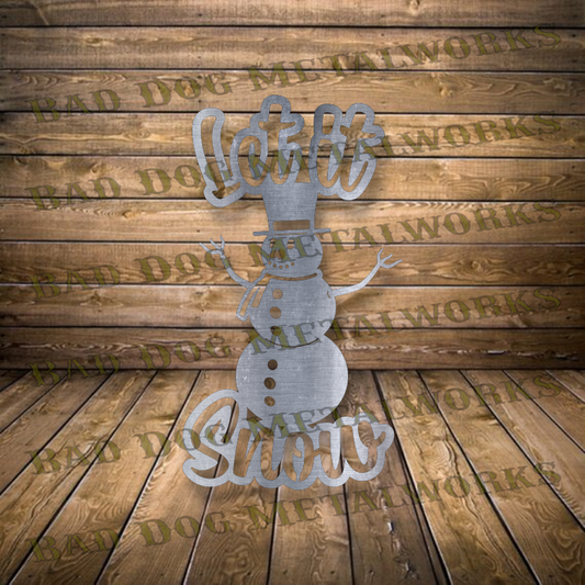 Let it Snow Snowman - Dxf and Svg