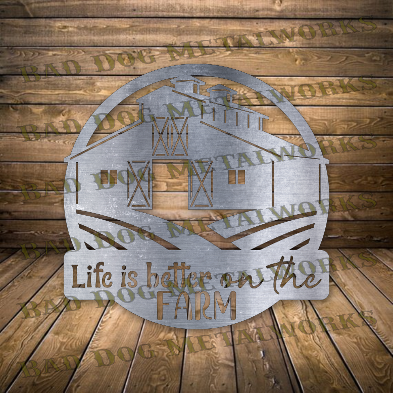 Life is Better on the Farm Barn - Dxf and Svg