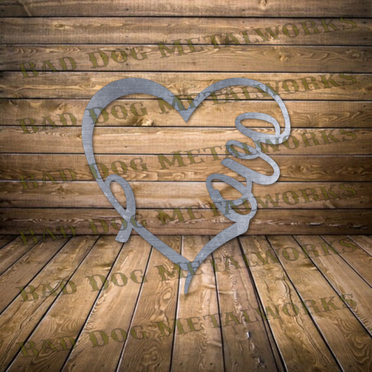 Love Heart - Dxf and Svg