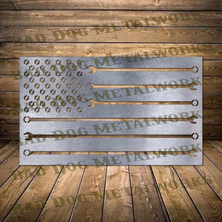 Mechanic's Flag - Dxf and Svg – Bad Dog Metalworks