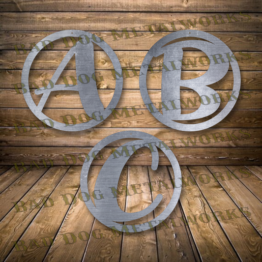 Circle Monogram Set - Dxf and Svg