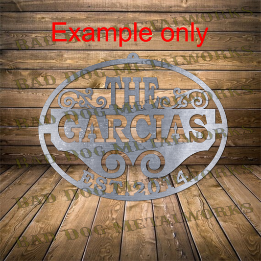 Name and Established Date  - Dxf and Svg