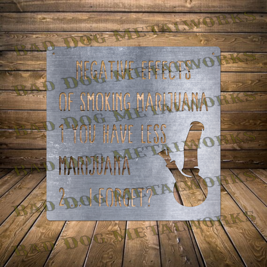 Negative Effects of Marijuana - Dxf and Svg