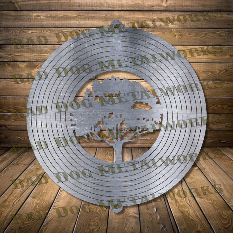 Oak Tree Wind Spinner - Svg and Dxf