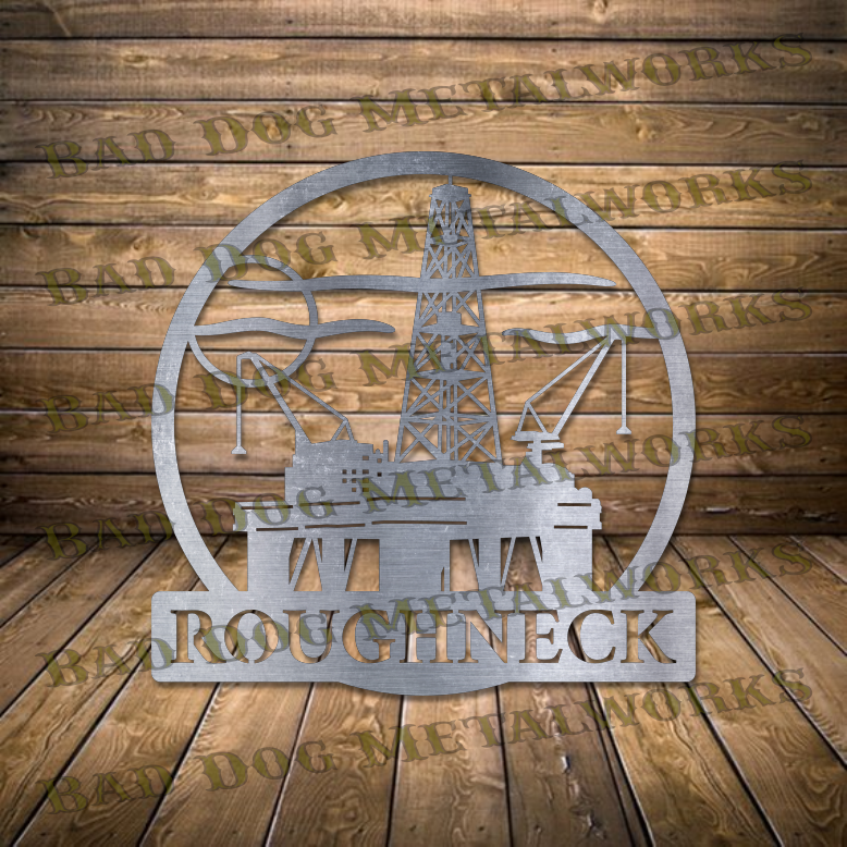 Oil Rig Monogram Offshore Oil Rig Monogram - Dxf and Svg – Bad Dog Metalworks