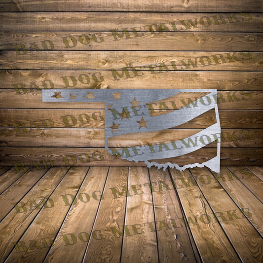 Oklahoma American Flag - Dxf and Svg