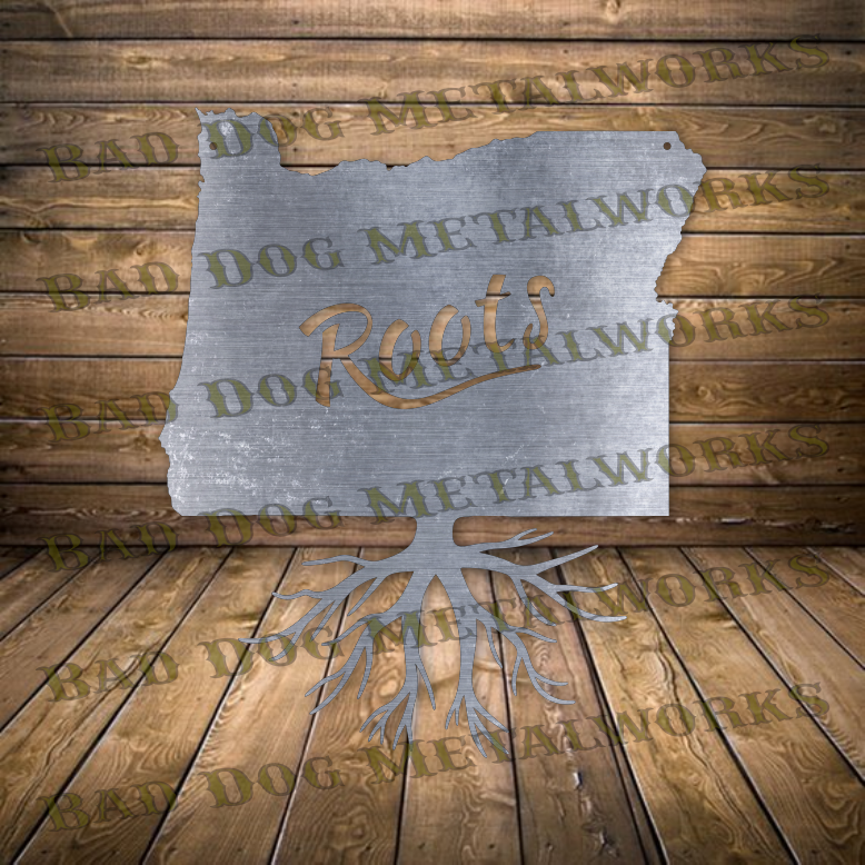 Oregon Roots - Dxf and Svg – Bad Dog Metalworks