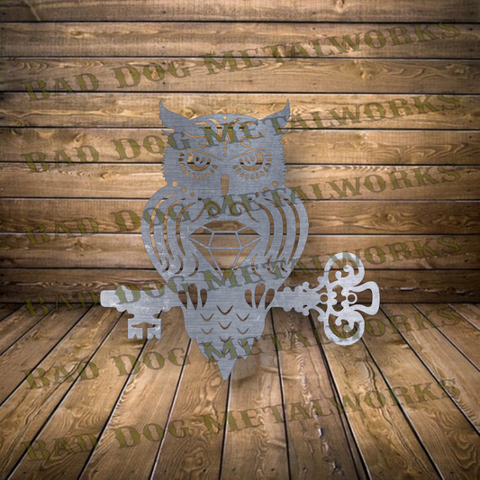 Owl and Skeleton Key - Dxf and Svg