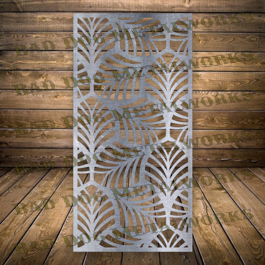 Palm Leaves Decorative Panel - Dxf and Svg