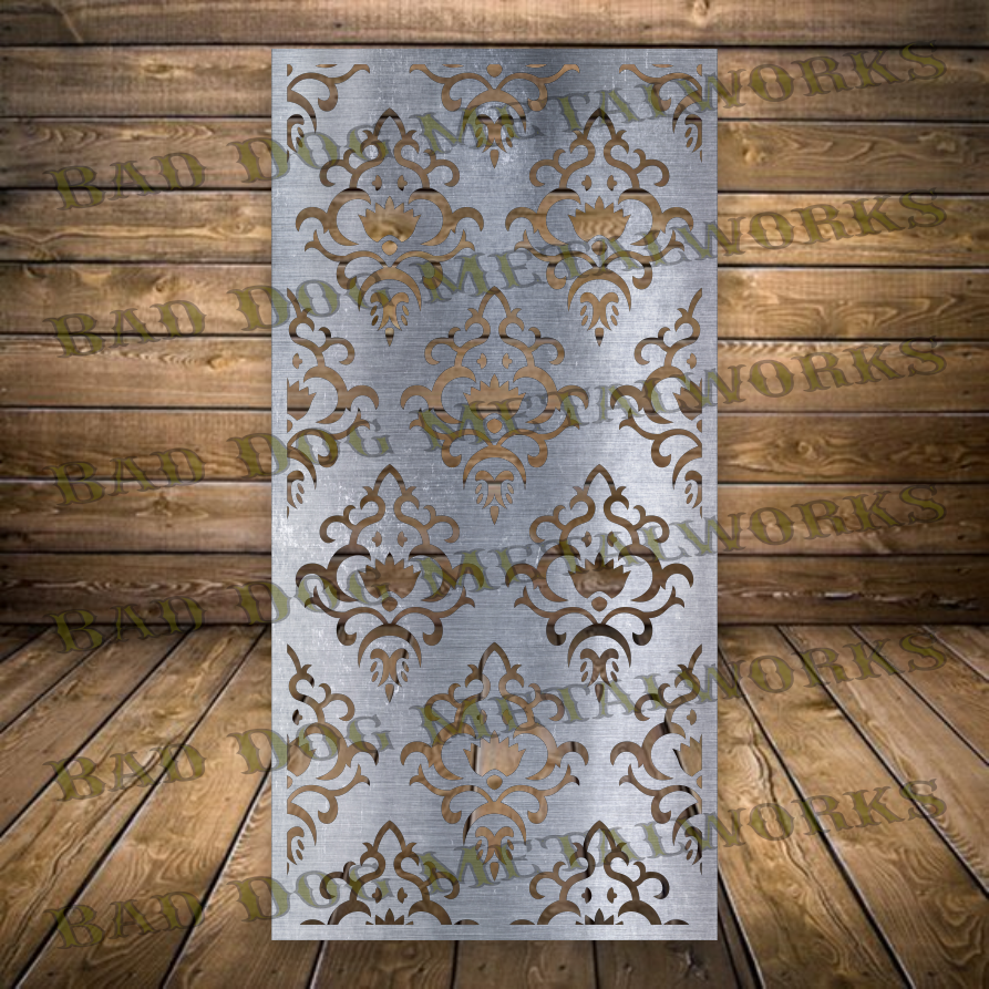 Floral Scroll Panel - Dxf and Svg