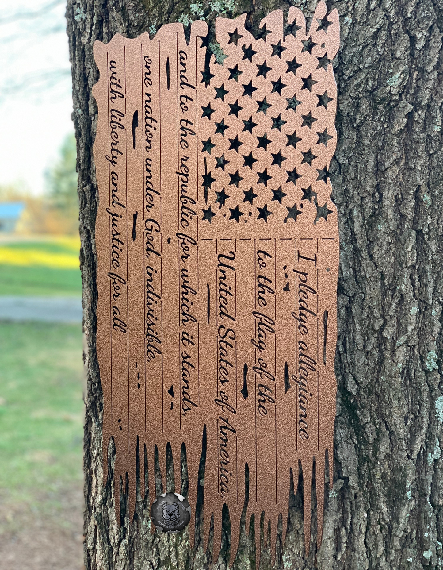 Pledge of Allegiance Tattered Flag