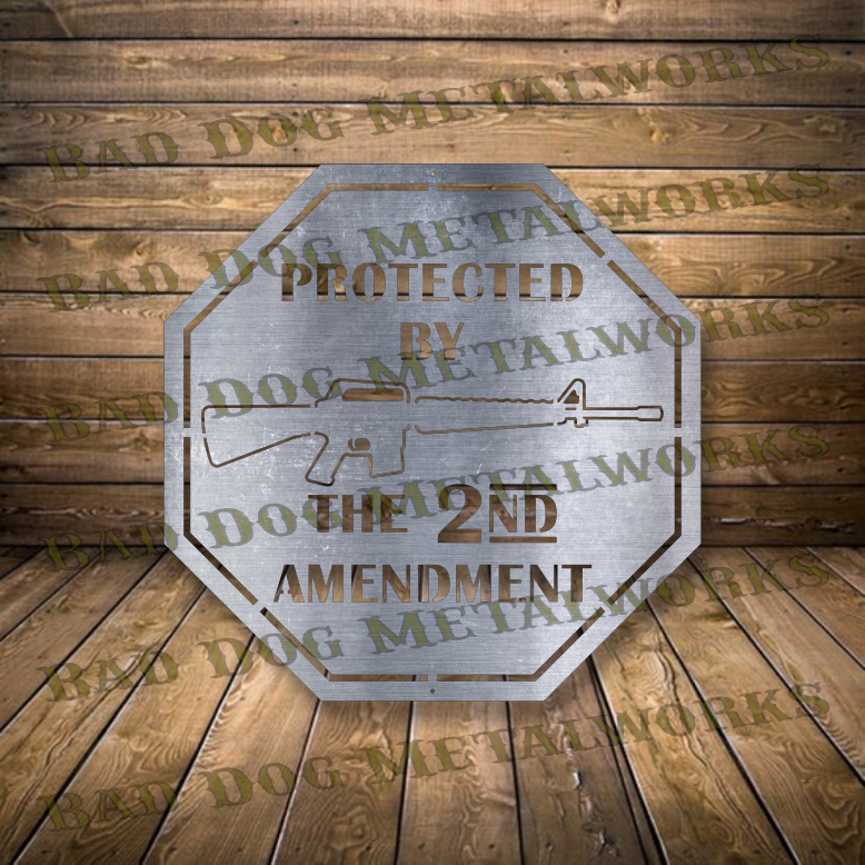 Protected by the 2nd Amendment AR - Dxf and Svg