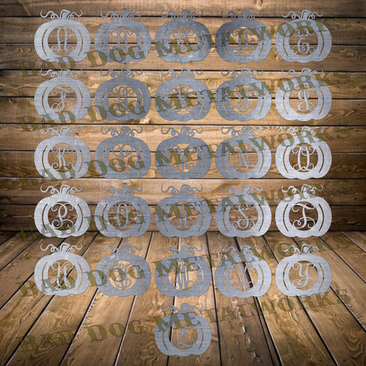 Pumpkin Monogram Set - Dxf and Svg