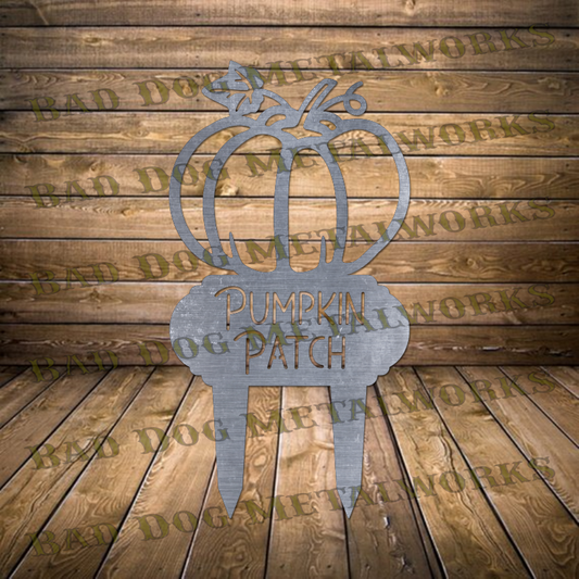 Pumpkin Patch Garden Stake - Dxf and Svg