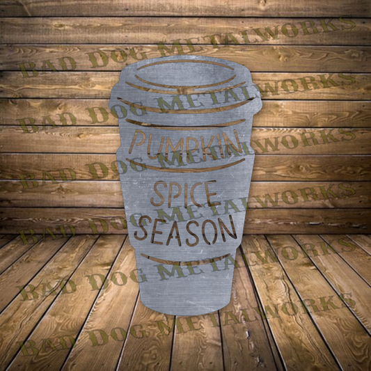 Pumpkin Spice Season Coffee Cup - Dxf and Svg