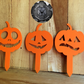 Halloween Pumpkin Mini Yard Stake Set