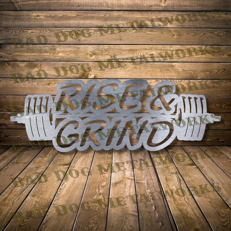 Rise & Grind Barbell - Dxf and Svg