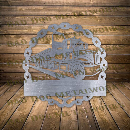 Rollback Truck Monogram - Dxf and Svg