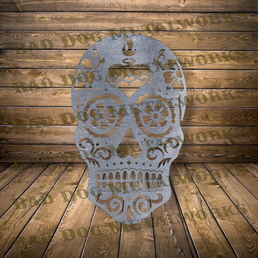 Sacred Heart Sugar Skull - Dxf and Svg