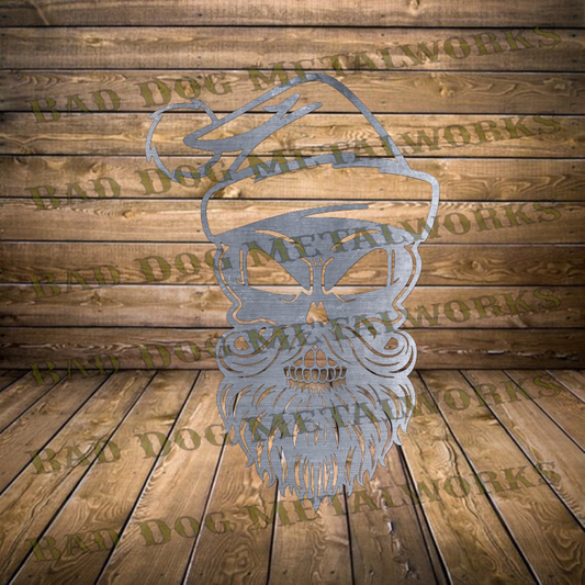 Bearded Santa Skull - Dxf and Svg