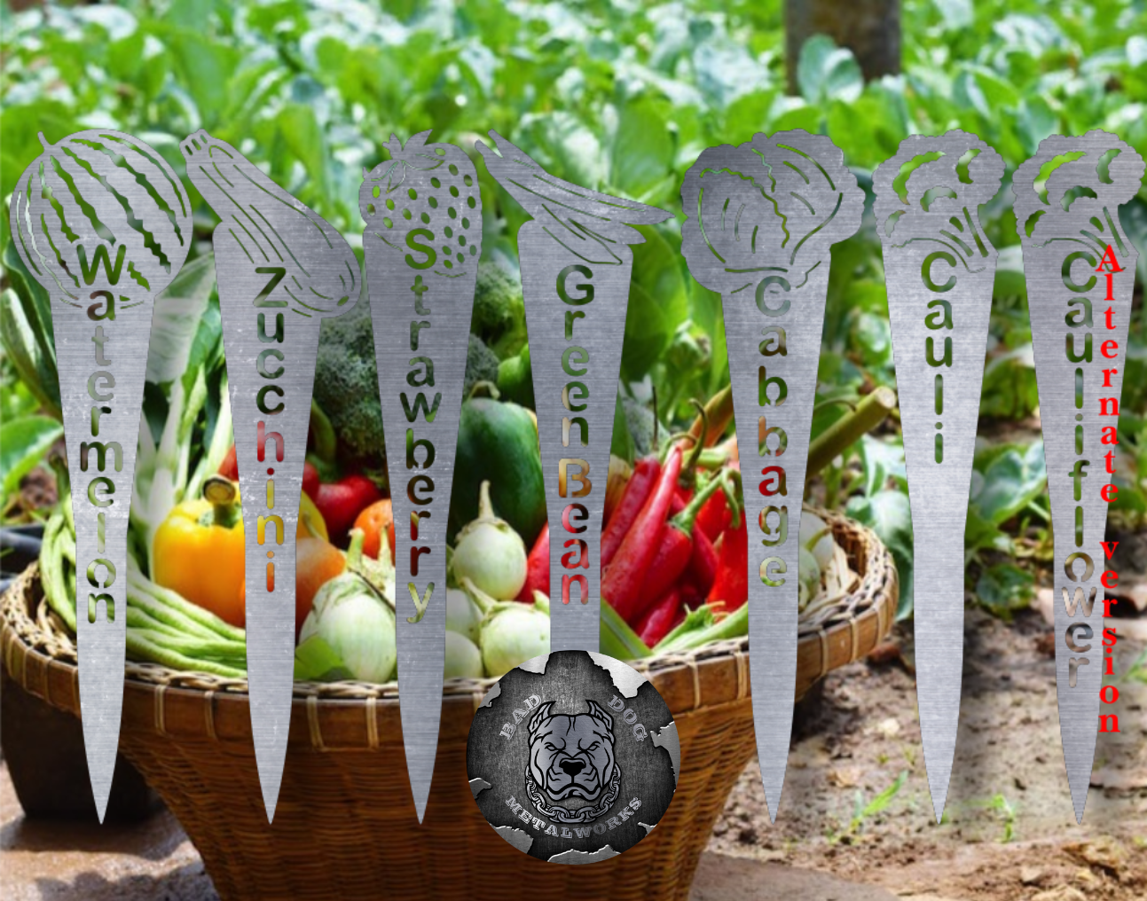 metal seed packet garden stakes Vegetable Garden Stakes