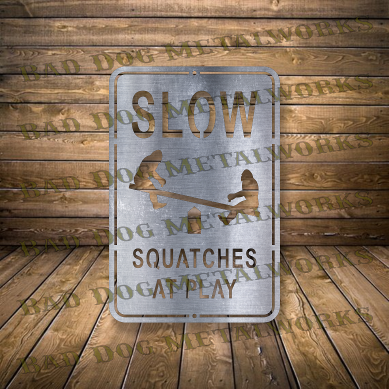 Slow Squatches at Play - Dxf and Svg
