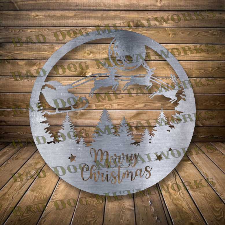 Merry Christmas Snow Globe - Dxf and Svg