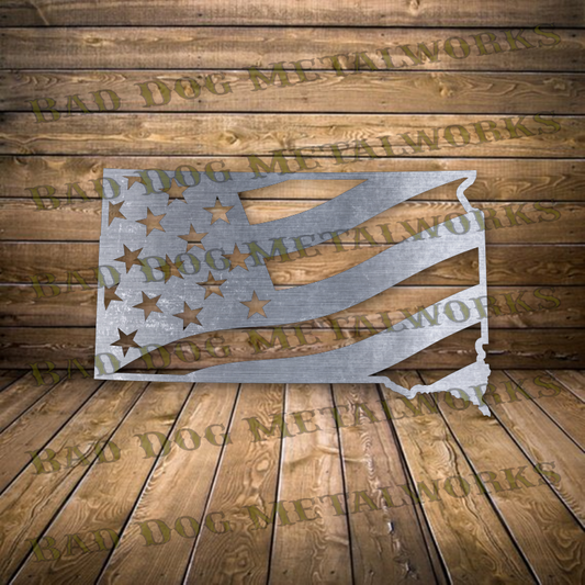 South Dakota American Flag - Dxf and Svg