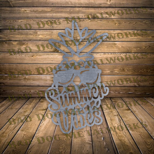 Summer Vibes Pineapple - Dxf and Svg