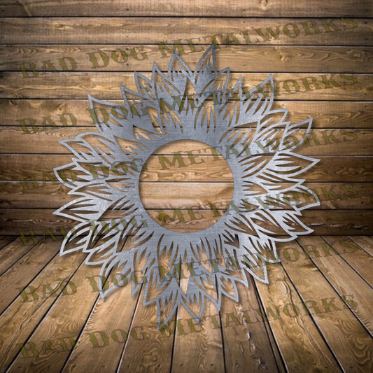 Sunflower Frame - Dxf and Svg