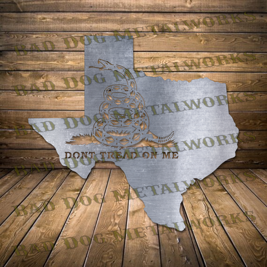 Texas State Don't Tread on Me Gadsden - Dxf and Svg